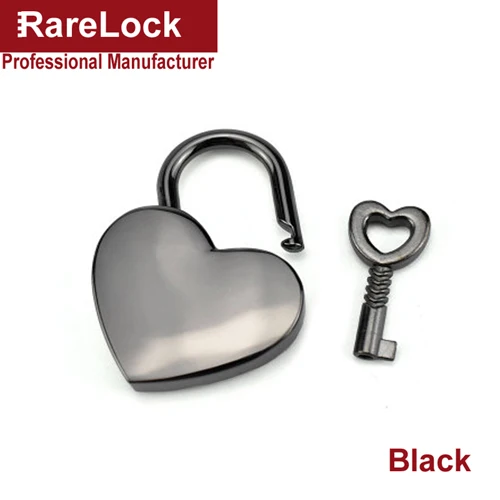 Black Rarelock любовь медальон замок 3 цвета замок для женщин девушка сумки рюкзак шкатулка DIY MMS510 ii - Цвет: Black