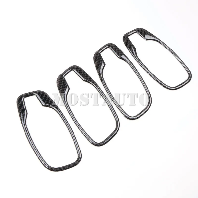 4 шт. накладки на дверную ручку автомобиля из углеродного волокна для BMW 5 серии E60