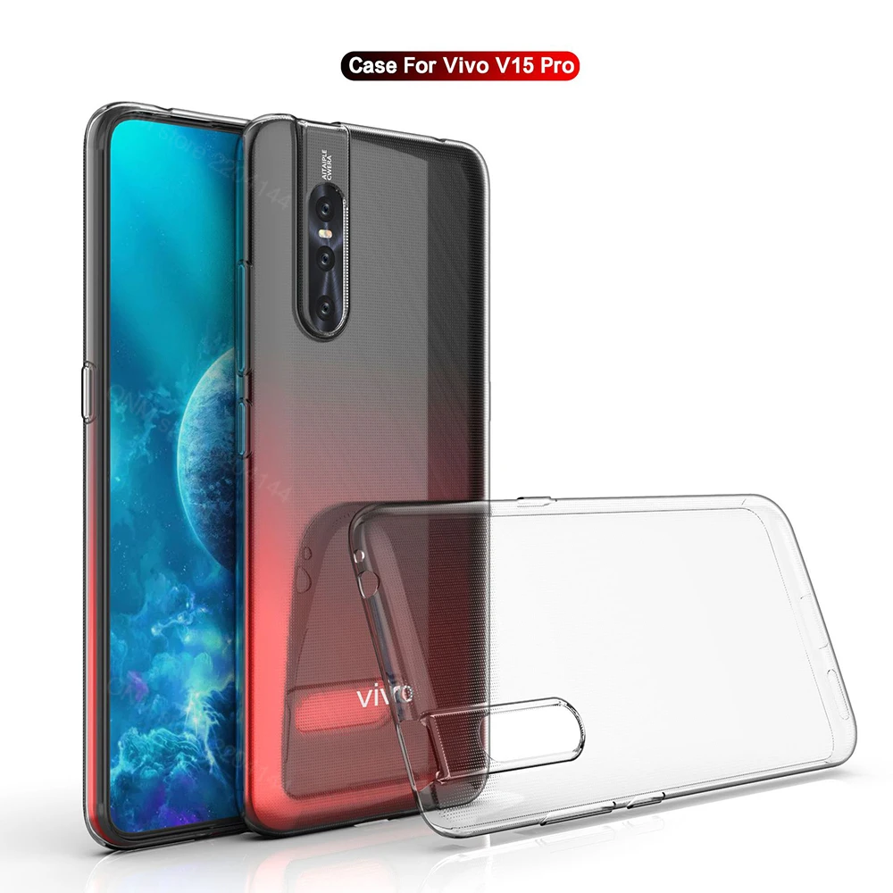

Case For vivo V15 TPU Silicon Clear Fitted Bumper Soft Case for vivo V15 Pro Transparent Back Cover vivo V15