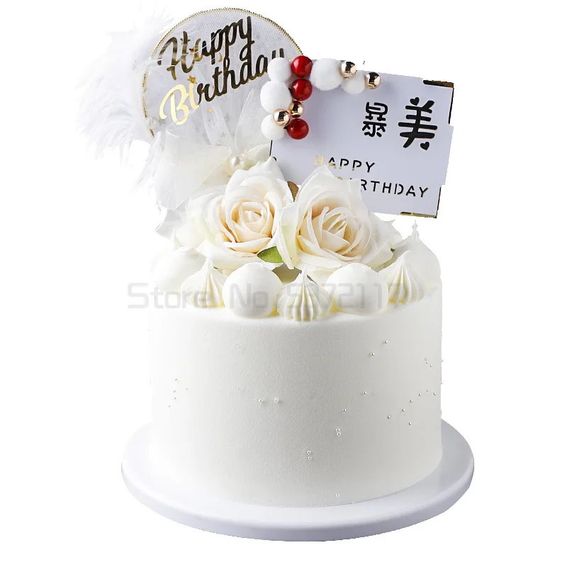 

Силиконовая модель торта, имитация розы, 8/10 дюйма, искусственный торт, украшение магазина, образец окна, модель шоу