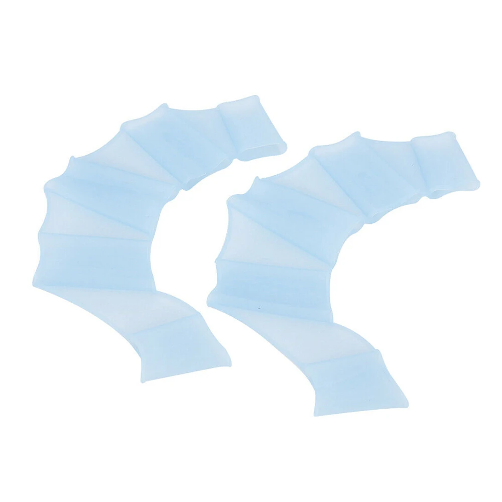 

2 Pairs Swim Gear Fins Hand Webbed Flippers Silicone Training Paddle Dive Glove