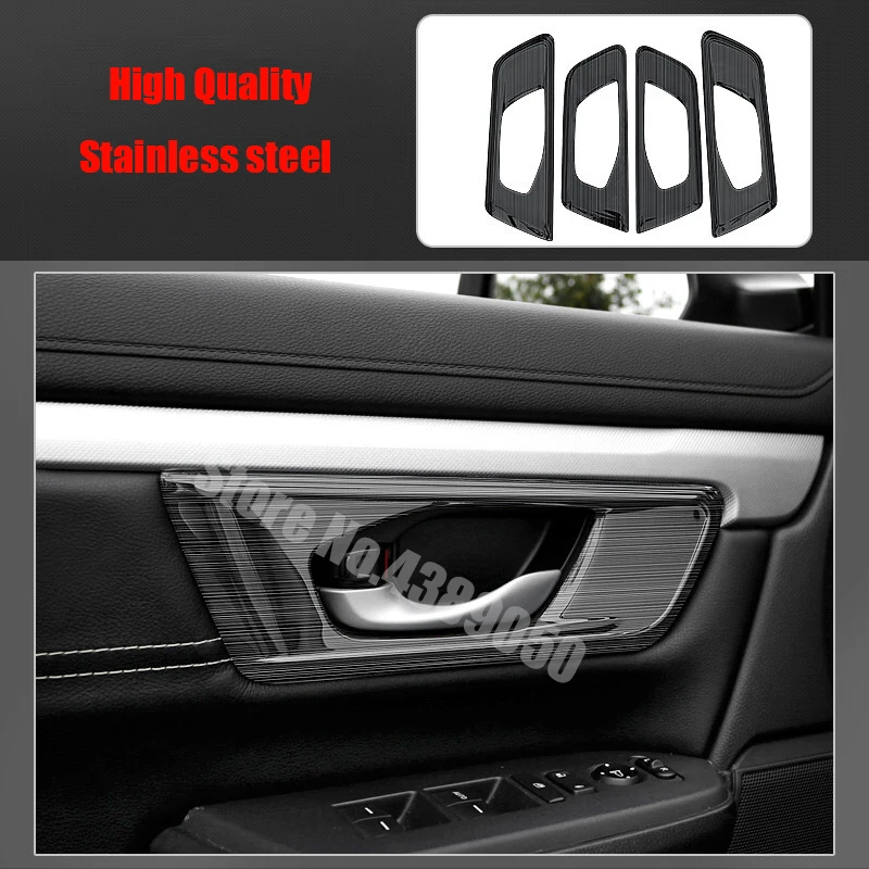 

Stainless steel For Honda CR-V CRV 2017 2018 2019 accessories Car inner door Bowl protector frame Panel Cover Trim Car styling