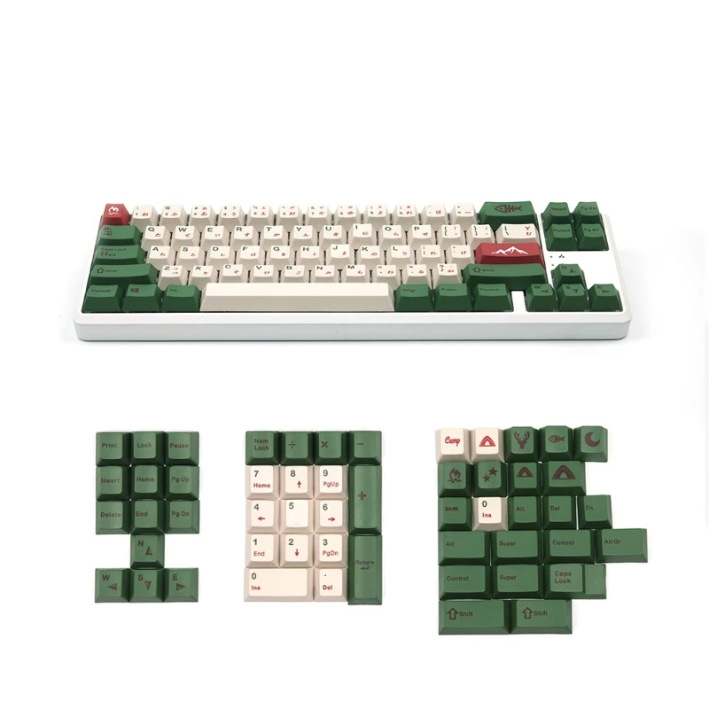 

Custom 127 Keys Keycap Dye Sublimation Cherry Profile Mechanical Keyboard Keycap Replacement Camping Japanese