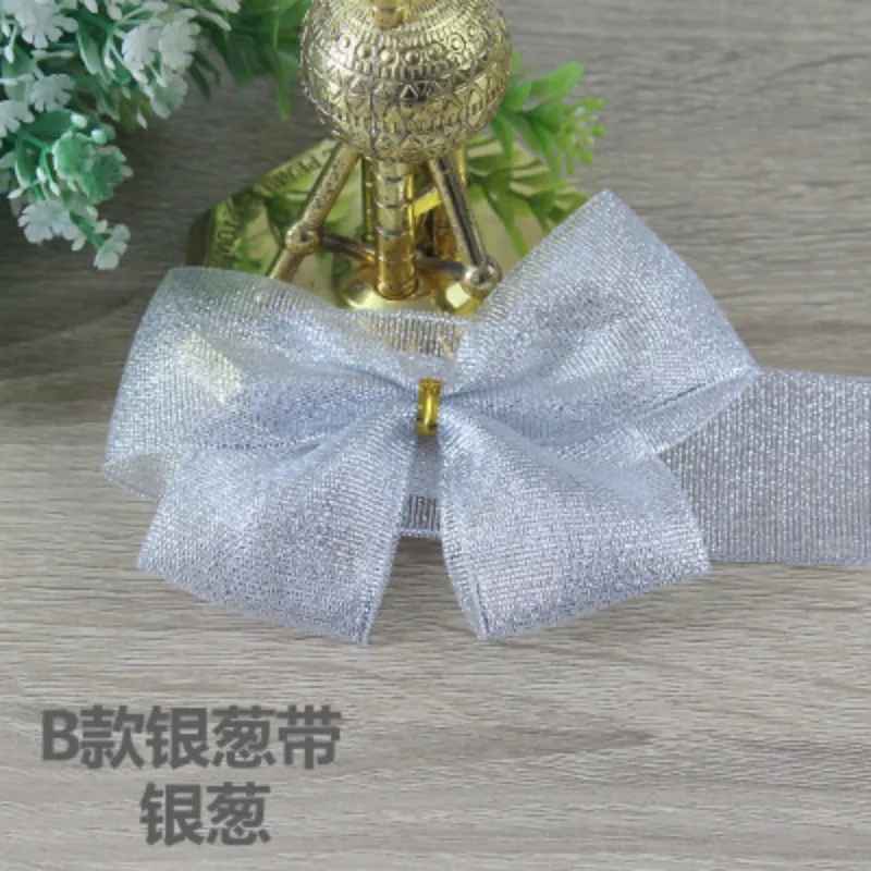 1 м * 4 см цветная лента с бантом украшение для свадебной вечеринки ручной работы