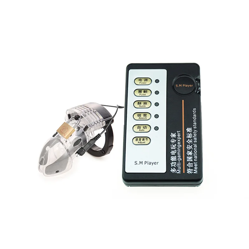 Пенис замок Мужской Целомудрие устройство петух с электрошоковые устройства