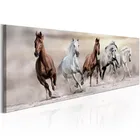 Современная Картина на холсте с принтом бегущей лошади, постер с животными, настенные художественные картины для гостиной, дома, офиса, Декор