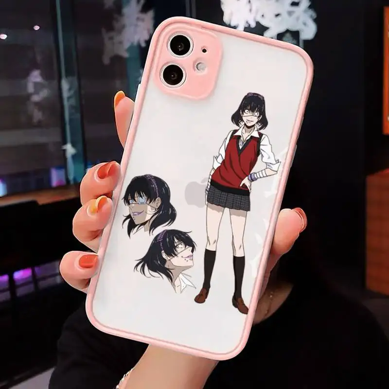 

Crazy excitement Phone Case For iPhone 12 11 Mini Pro XR XS Max 7 8 Plus X Matte transparent Pink Back Cover