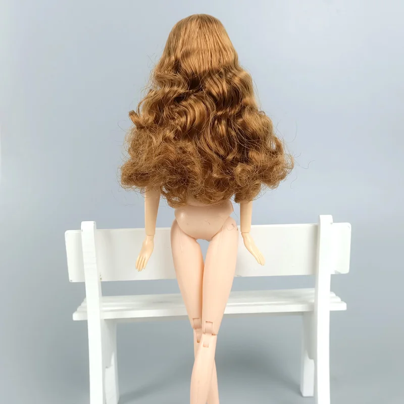 Голое тело для кукла Licca 12 суставов тела + голова с кудрявыми волосами волнистые