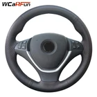 WCaRFun черный чехол рулевого колеса автомобиля из искусственной кожи для BMW X6 E71 2008-2014 E70 X5 2008-2013