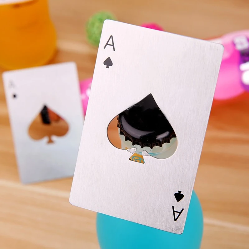 Открывалка для бутылок Spade A Card креативная форма игральной карты открывалка из