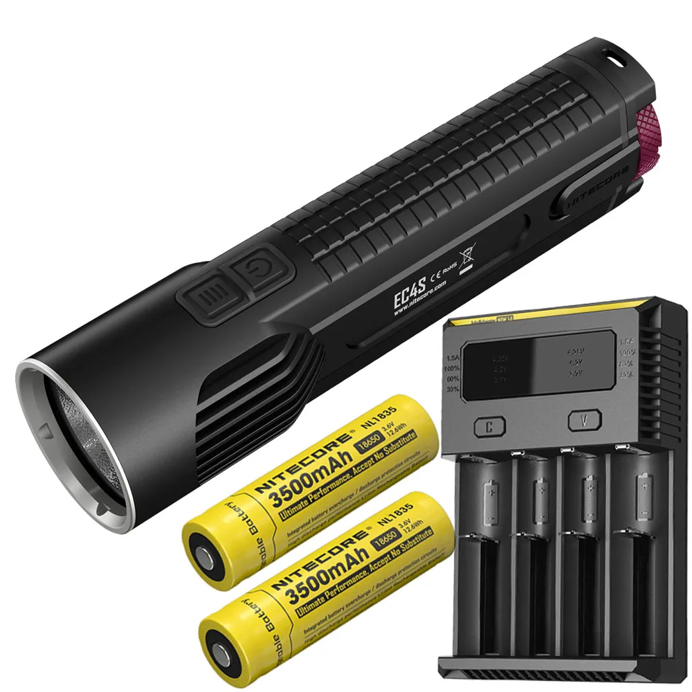 EC4S NL1835 I4 NITECORE EC4S ручной светильник для вспышки CREE XHP50 Макс. 2150 люмен луч бросок 280 м наружный фонарь поисково-спасательный Тактический светильник - Испускаемый цвет: EC4S NL1835 I4
