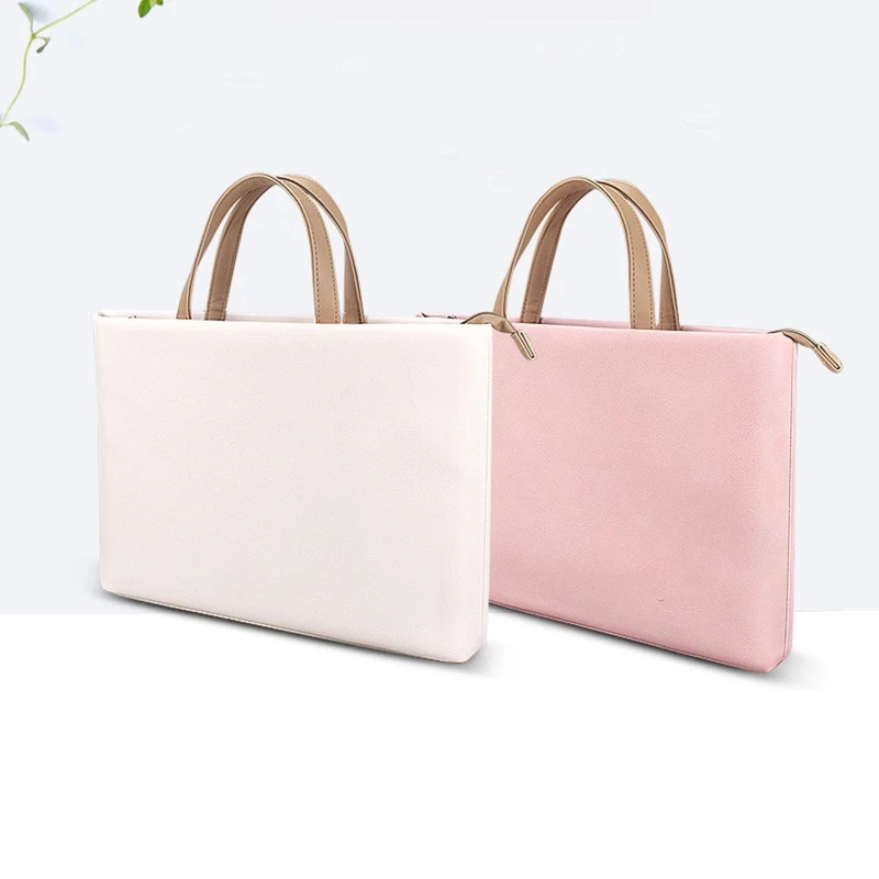 Водонепроницаемая сумка для ноутбука из ПУ со съемным плечевым ремнем портфель 13