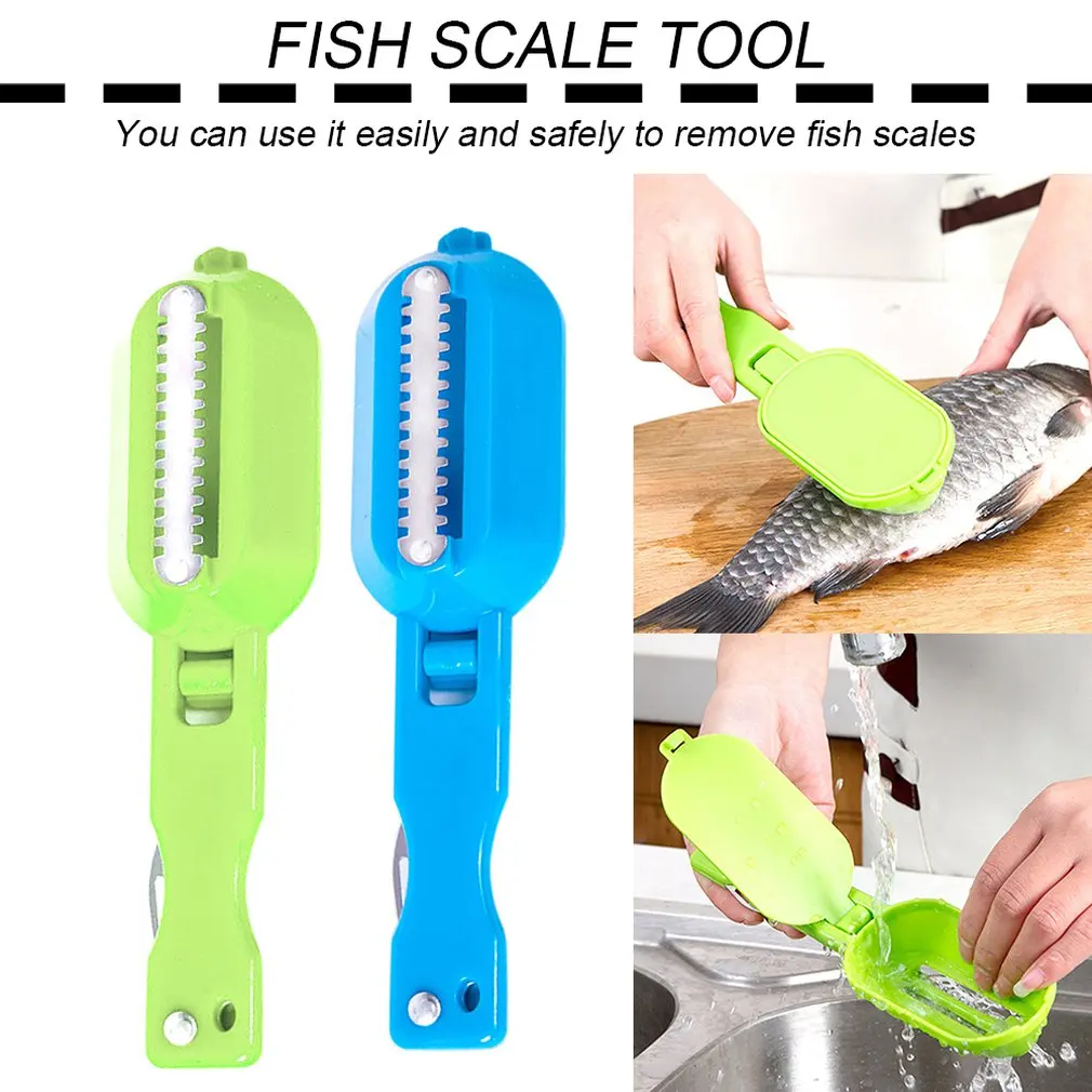 

1pcs Cleaning Fish Scales Tool with Knife Scraping Fish Scales Multifunctional Fish Killing Gadget Kitchen Cooking Accessories