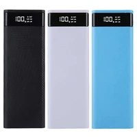 detachable dual usb lcd power bank shell 8x18650 battery case portable external box without battery powerbank protector
