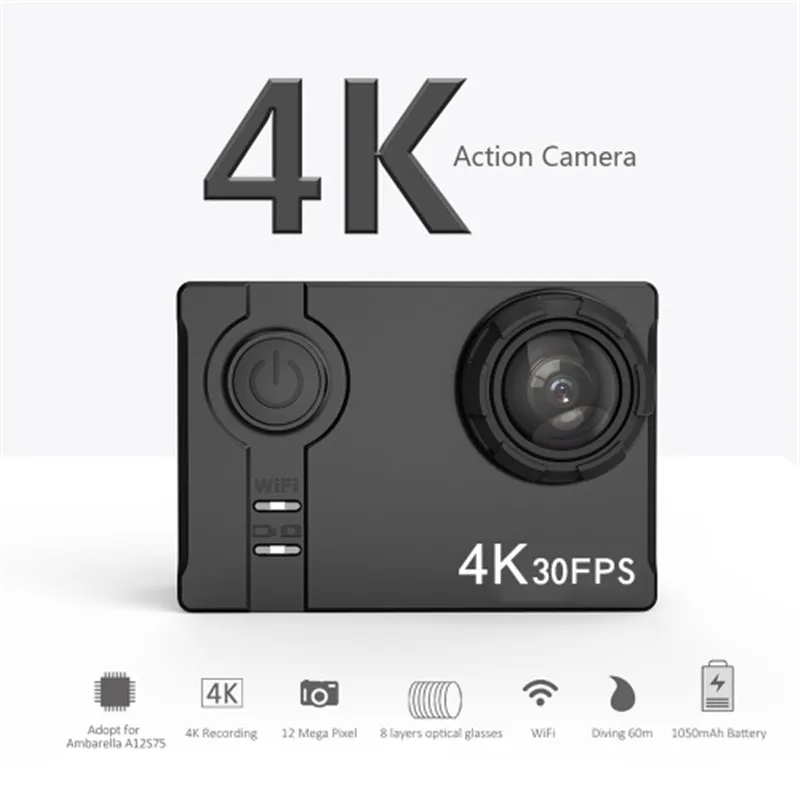 2 0 дюйма с разрешением 4K Ultra HD WiFi экшн камера для занятий спортом Камера Ambarella 16MP Anti