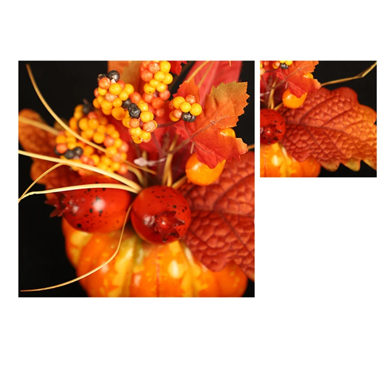 

AA99 -3 Pcs Artificial Pumpkins with Flowers,Halloween Decoration Fake Pumpkins,Table Decor Prop Thanksgiving Fall Ornaments