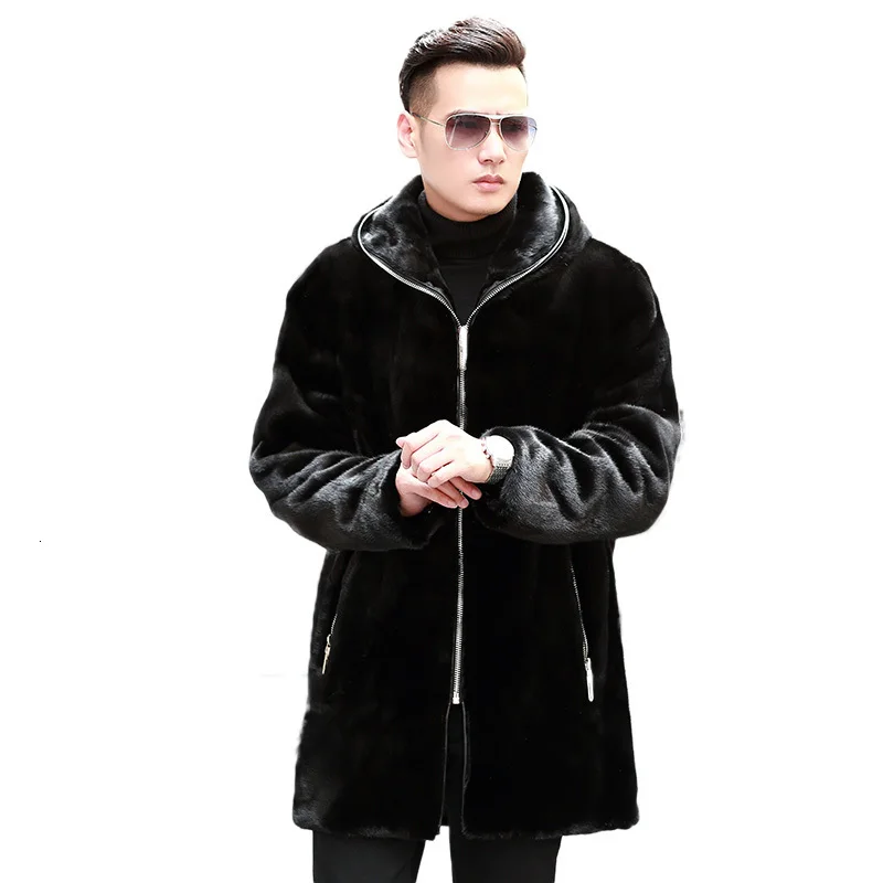 2020 шуба из натурального меха натуральной норки Зимняя куртка Мужская одежда