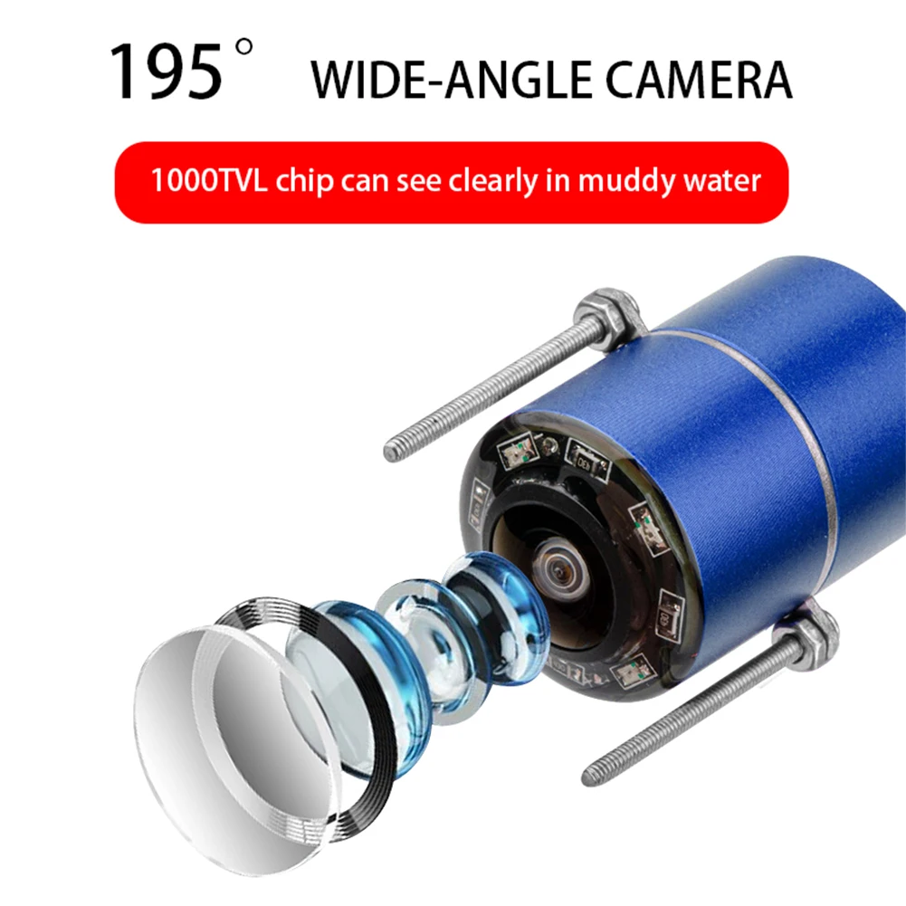 Купить Подводная рыболовная камера с монитором 4,3 дюйма, 30 м, 195 ТВЛ, °