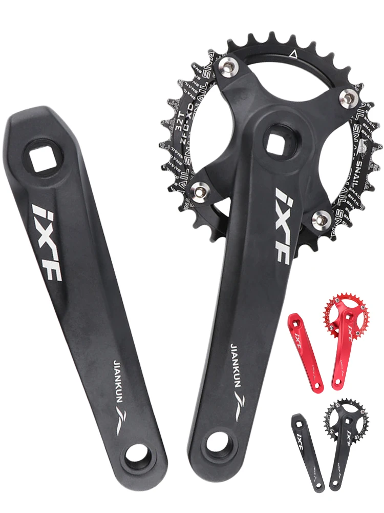 

New Bike Square Hole Crank Sprocket Aluminum Alloy 104BCD Bike Crank and Tooth Plate 32T/34T/36T/38T Mountain Bike Parts