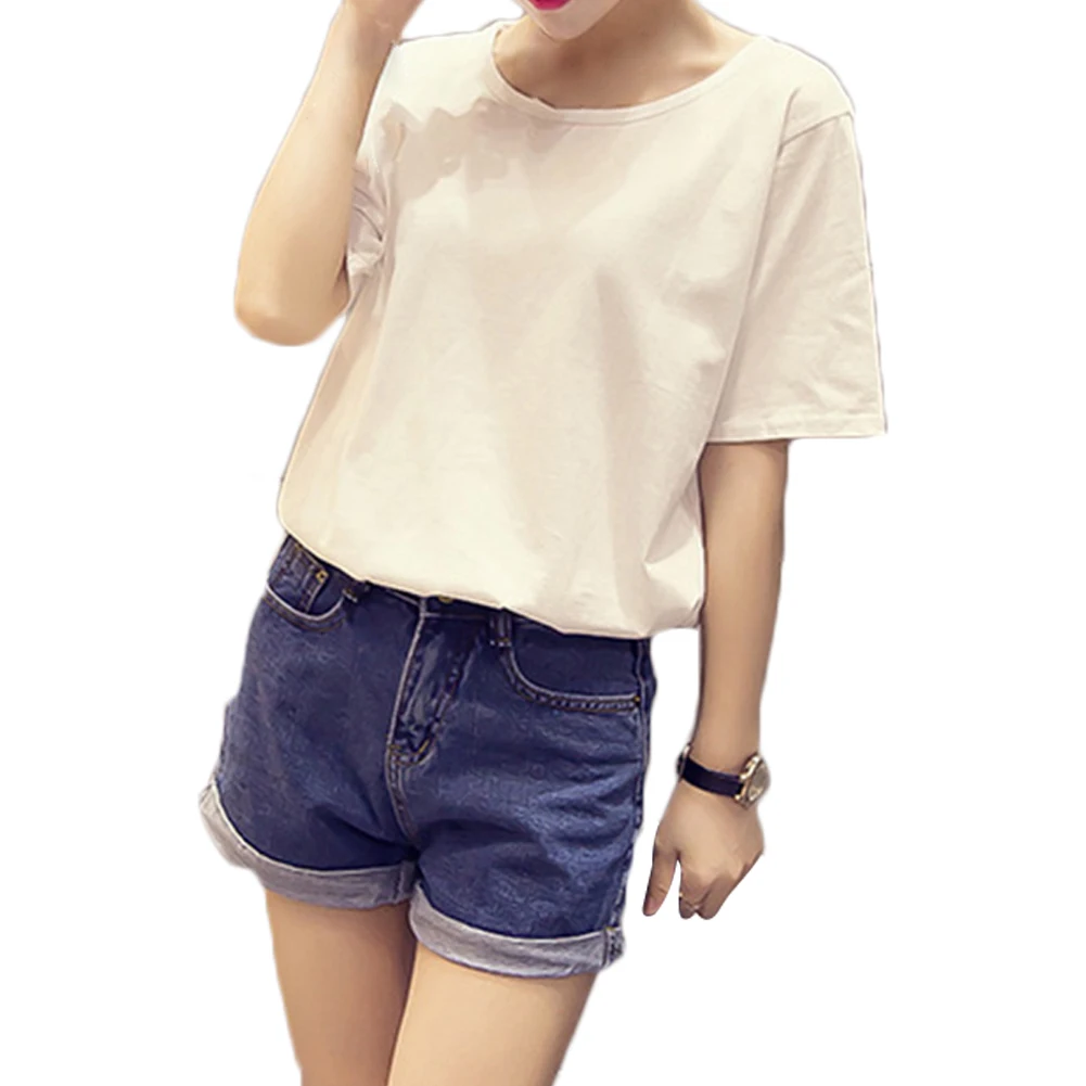 

Women Solid Color Short Sleeve O Neck Backless Back Hollow Straps T-shirt Women's clothing 2020