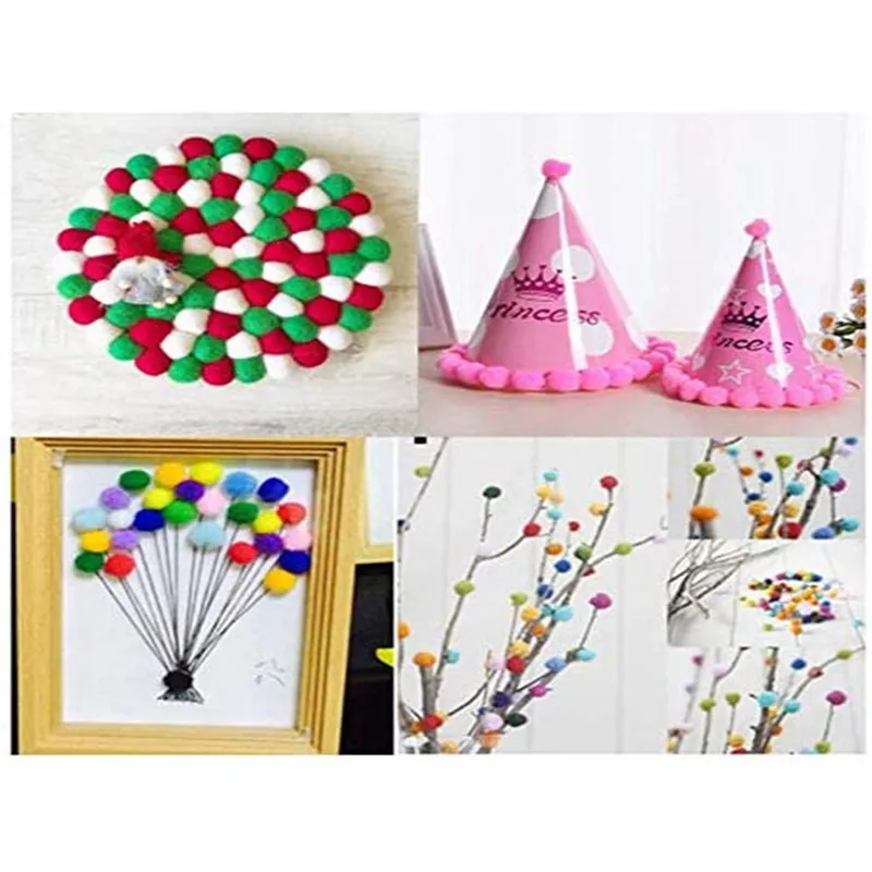 2000 шт. 1 см разноцветные шерстяные шарики Мини Круглые ручной работы инструменты