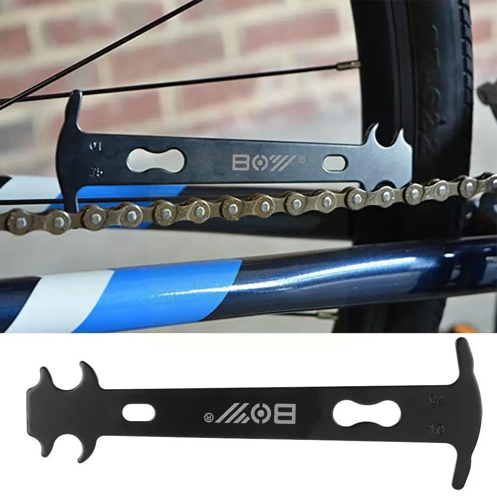 

Black Bike Chain Wear Indicator Bicycle Chain Check Bike Chain Bicycle Mountain Tools Mtb Tool Measurer Repair L4f8