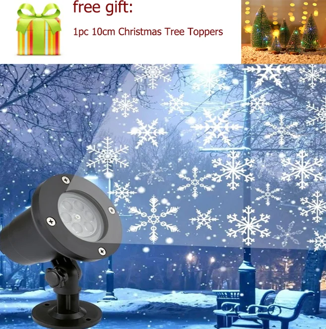 Рождественские снежинки лазерный проектор светильник лампа вращающийся