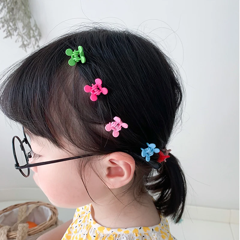

10/50PCS Colorful Flowers Star Hair Crab Women Girl Acrylic Mini Flowers Beans Hair Clip Clamp Children Hairpin Hair Accessories