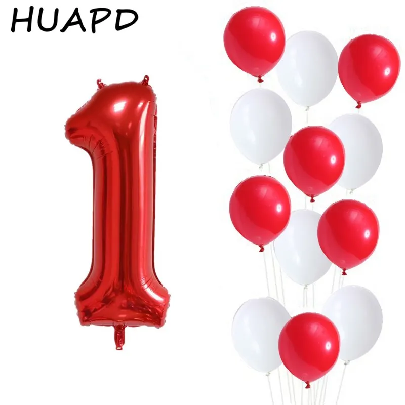 Набор фольгированных гелиевых шаров 13 шт. 32 дюйма номер 1 2 3 4 5 дюймов латексные