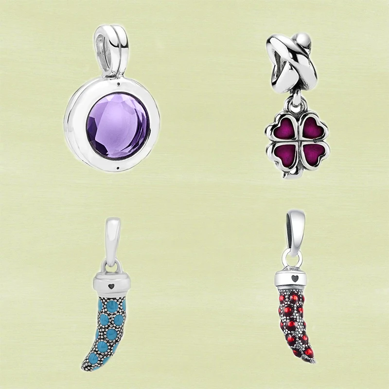 

2021 Fashion New Red Blue Pepper Leaf Synthetic Amethyst Pendant, High-quality Jewelry For Women's Bracelet Jewelry Gift