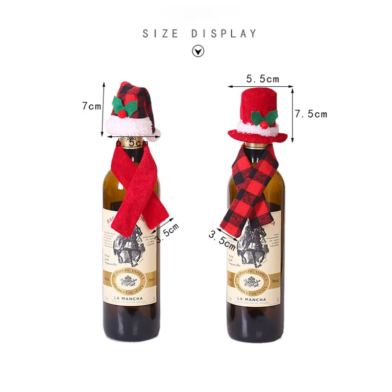 Креативный Рождественский орнамент шарф шапка два предмета костюм красное вино