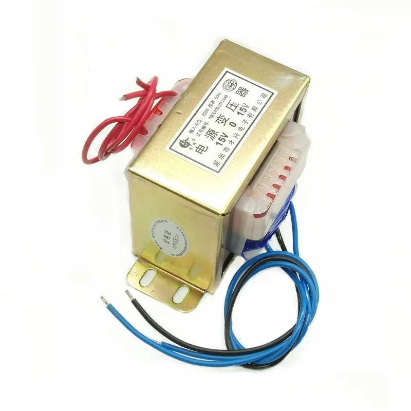 

E-100W type 100W transformer 100VA 220V to double 15V 15V*2 double group 15V 3A full copper wire