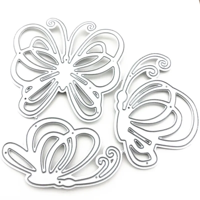 

Beautiful Butterfly Three Different Decoration Metal Cutting Dies Scrapbooking Paper DIY Cards Crafts Embossing Dies New 2020