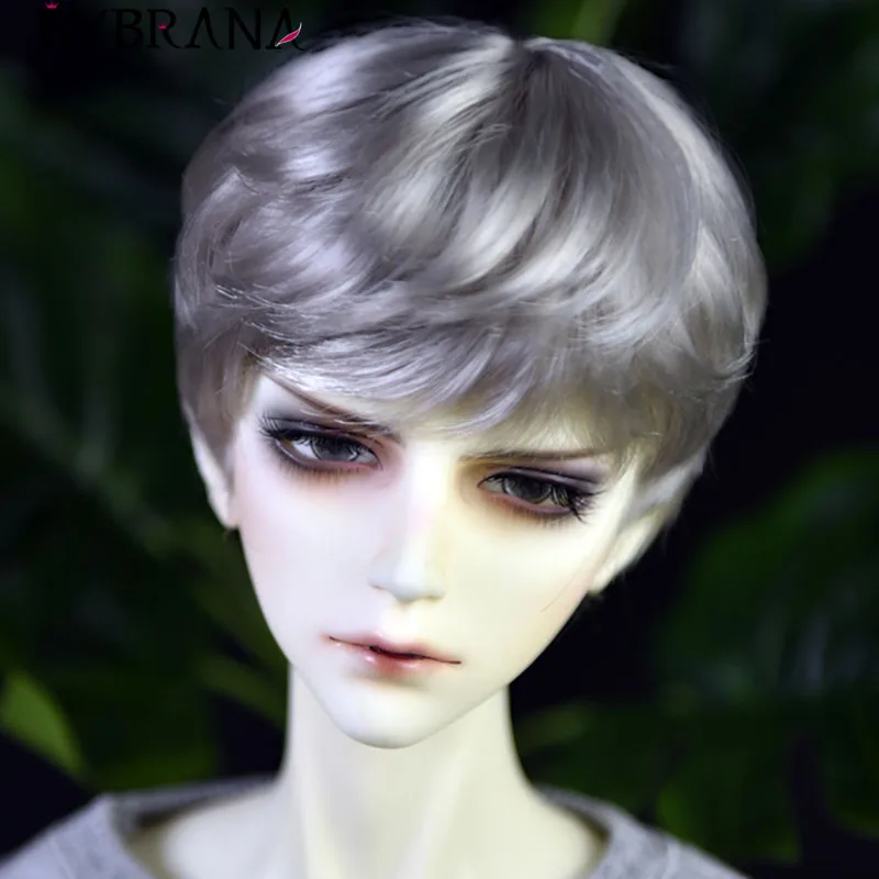 Bybrana BJD парик 1/3 1/4 1/6 короткие волосы коричневые секретные серебряные натуральные
