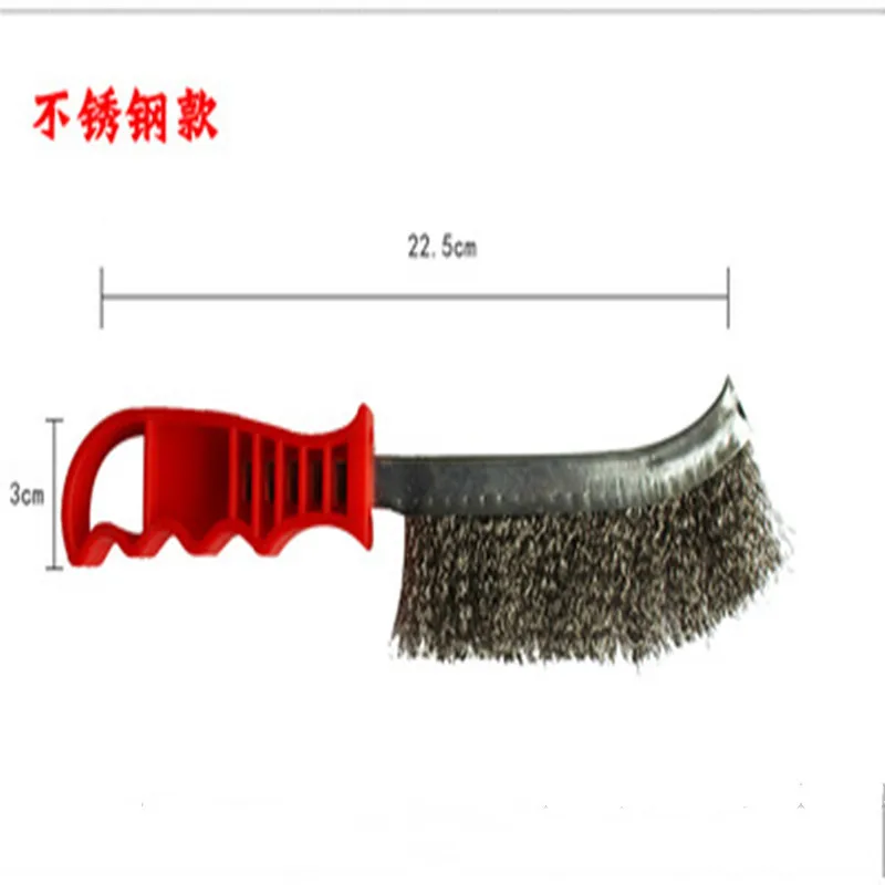 

Durable Stainless Steel Wire Brush with Handle Anti-rust Cleaning and Polishing Tool Gap Cleaning and Rust Removal Brush
