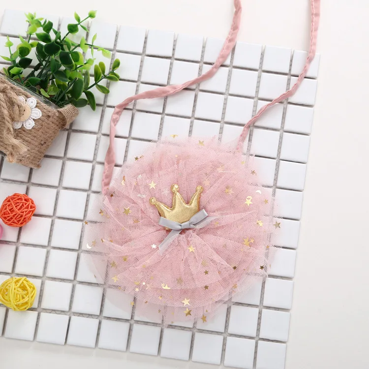 2019 модные милые детские сумки для маленьких девочек с короной кружевные