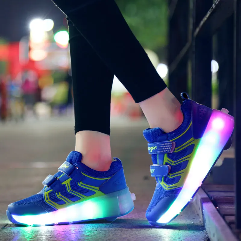 

Shoes with Rollers Children Breathable Roller Skates Sneakers with Wheels Boys Shoes Light Up Shoes zapatos luminosa ruedas