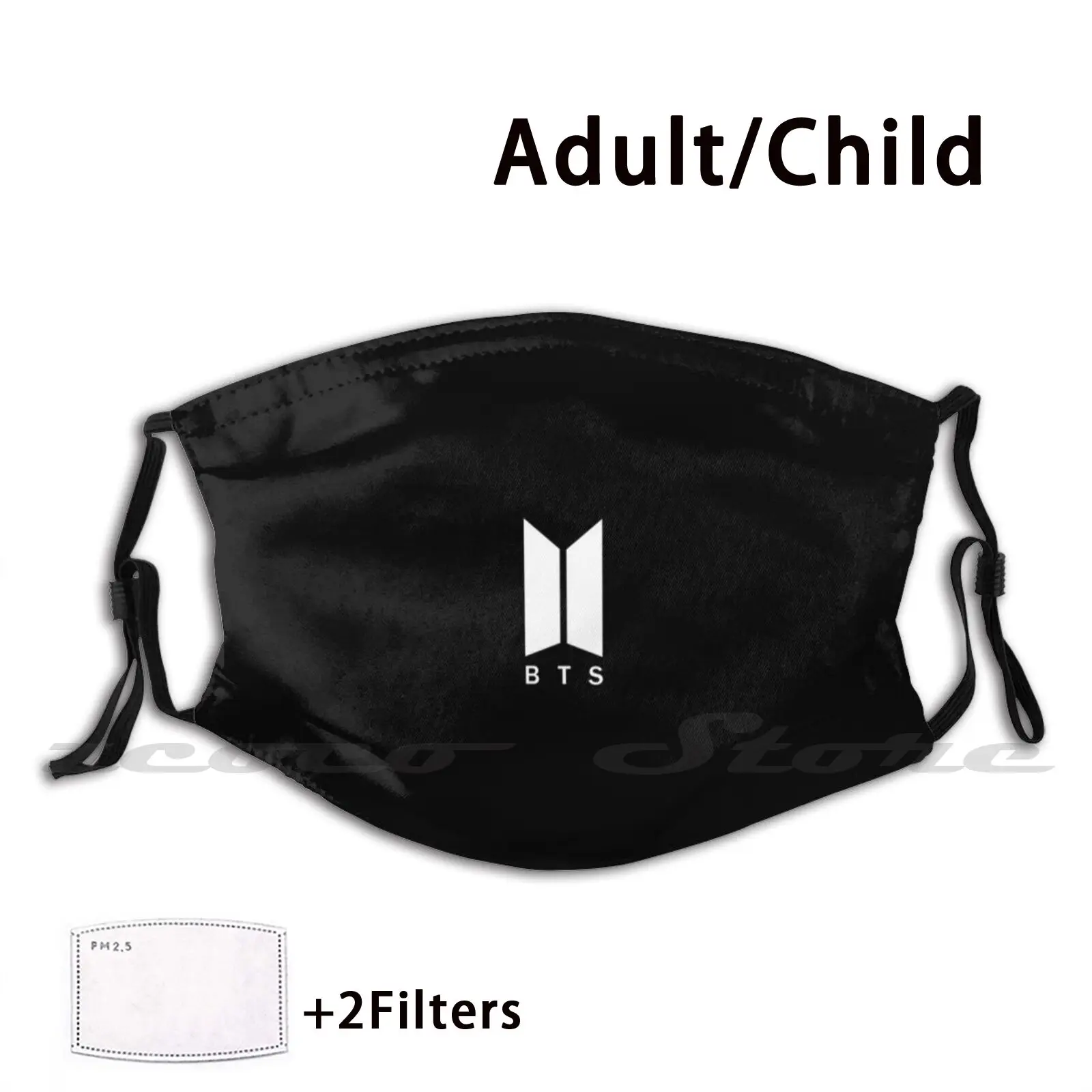 Моющаяся маска Pm2.5 для взрослых и детей с логотипом на заказ мальчиков Kpop