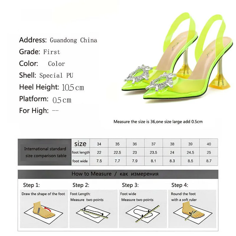 

LEOPARD LAND 2021 Women's Shoes Sunflower Sexy Crystal Heel High Heel Pointed Toe Shallow Mouth Transparent Sandals JXQ-jjm720-1