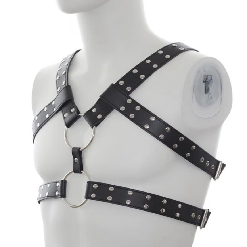 Нагрудный Топ для взрослых мужской из искусственной кожи мускулистый фетиш