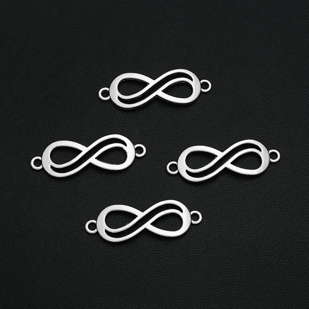 

15pcs/Lots 11x34mm Antique Silver Plated Infinity connectors Love Pendant For DIY Jewelry Making Finding Supplies hqd Wholesale