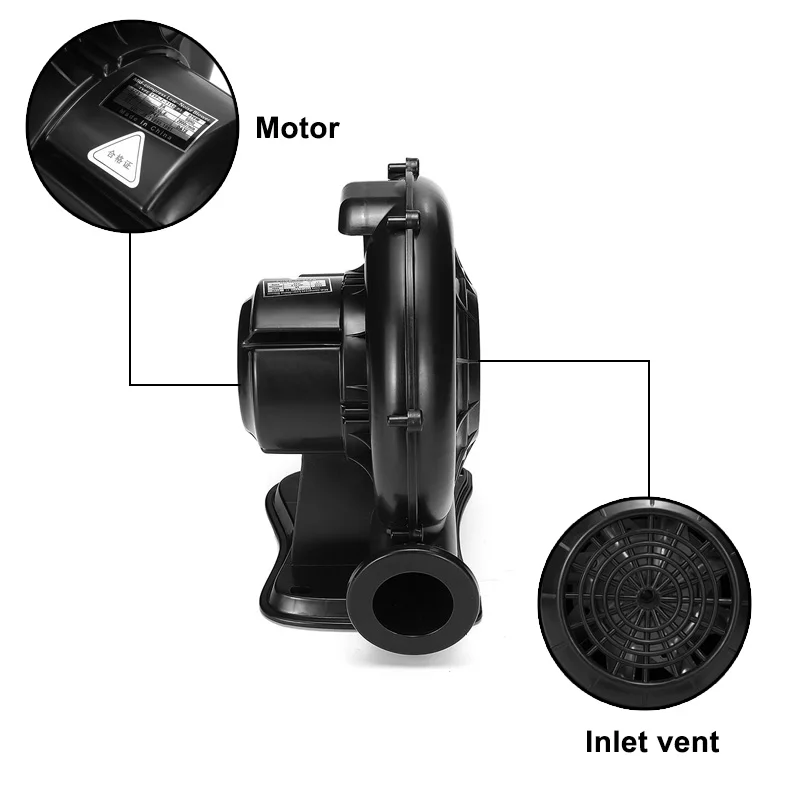 Бесщеточный вентилятор 750 Вт центробежный турбонагнетатель для надувного дома