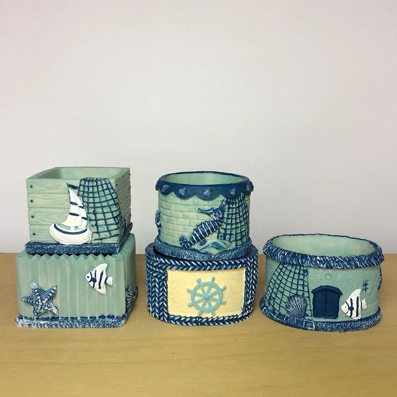 Креативные смоляные цветочные горшки ручной работы простые для