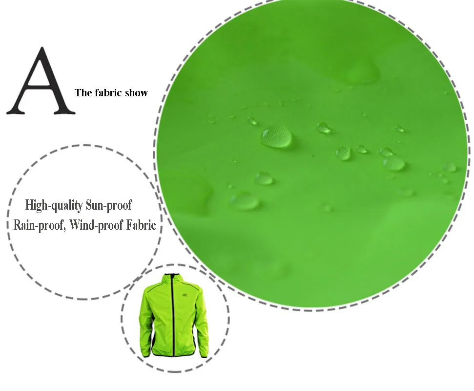 

Motorcycle Sun Protection Jackets Breathable Reflective Waterproof Cycling Jackets Long Sleeve Windproof Outdoor Sports Raincoat