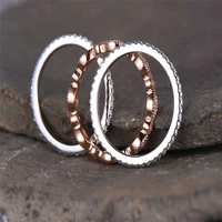 new fashion three in one combination ring zircon party rings for women girl lady finger accessories gift