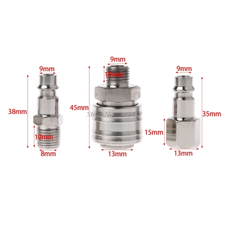 6 шт. евро воздушный шланг фитинг для компрессора соединитель быстроразъемный