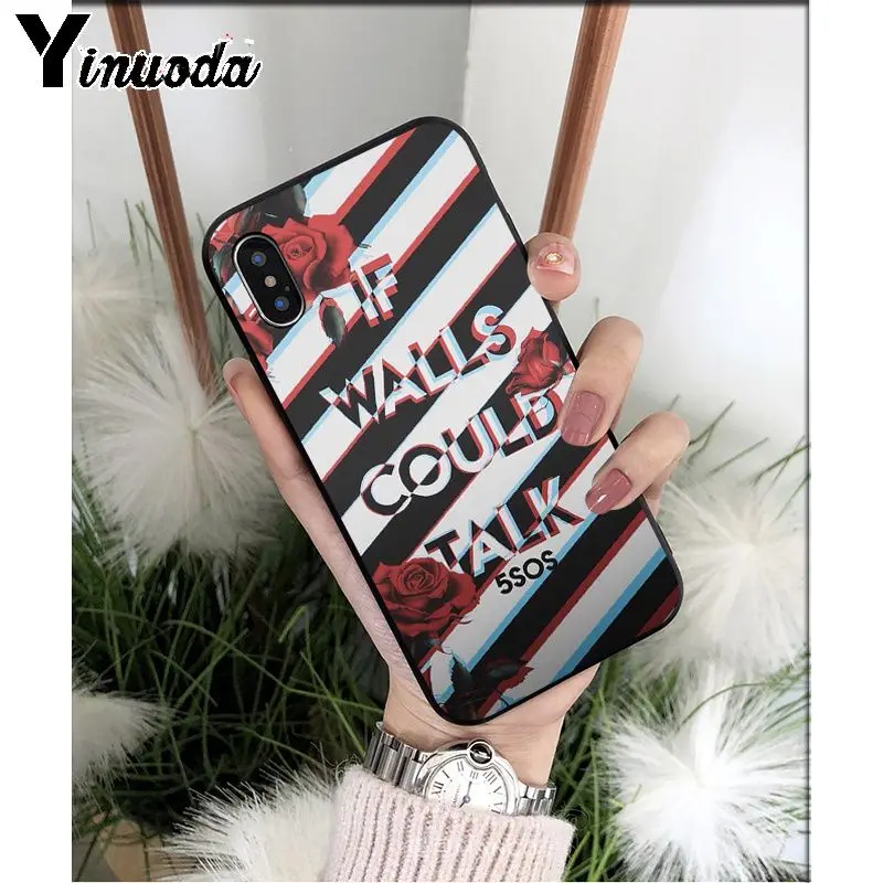 Yinuoda 5SOS 5 секунд лета ТПУ Мягкие аксессуары для телефонов Чехол для iPhone X XS MAX 6 6S 7 7plus 8 8Plus 5 5S XR