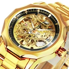 Победитель официальный автоматические механические часы Для мужчин Роскошные золотое богато оформленное Сталь ремешок Скелет Бизнес универсальные классические relogio 2020
