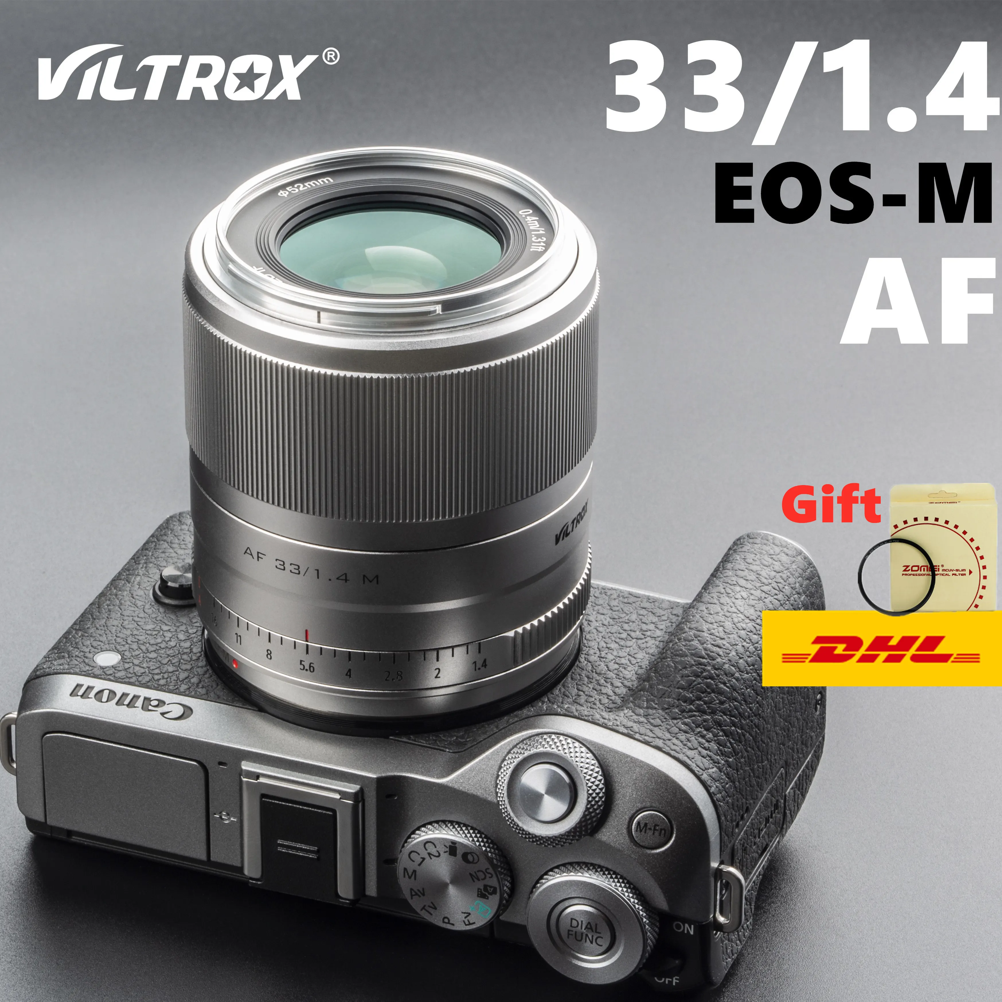 

Viltrox 33mm f1.4 STM Auto Focus APS-C Prime Lens for Canon EOS-M cameras M10 M50 M100 M5 M6 MarkII