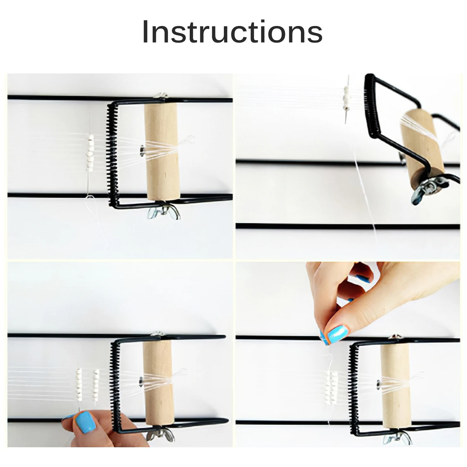 Ткацкий станок из нержавеющей стали и дерева для бисероплетения ювелирных